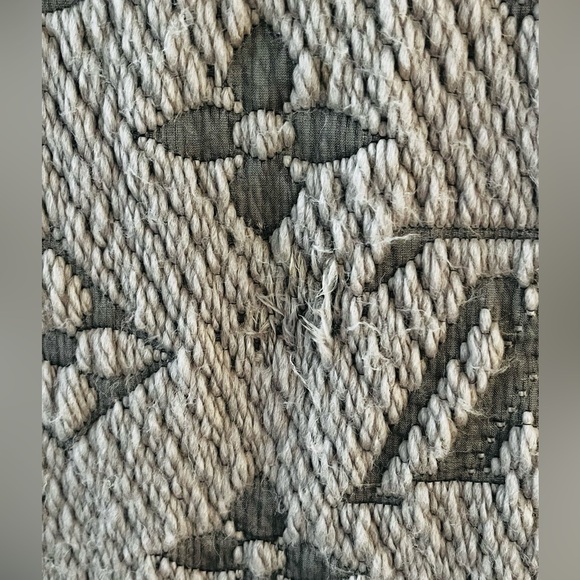 Louis Vuitton Logomania Wool Scarf, Light & Dark Gray Combination - Picture 10 of 12